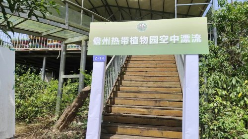 儋州热带植物园空中漂流
